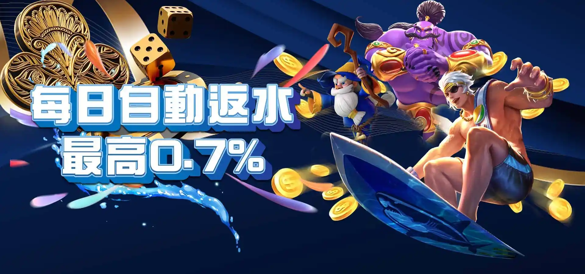 TU娛樂城優惠活動-每日自動返水最高0.7%